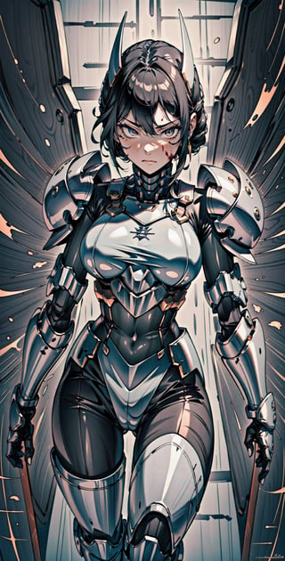 Realistic, (masterpiece 1.4), torn at breast armor, (Ultra HD quality), (8k HDR quality), 1girl, red Iron-batman knight Armour, underboob armor, hitech armour, Hi-Tech web shooter, erotic look, dark background, large rounded breast ,mecha musume, (visible thigh, visible navel), torn armor, dirty armor, ripped armor, broken armor, cracked armor, bloody armor, wounded face, bloody face, dirty face,

,BBYORF,greek clothes