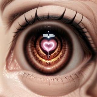 realism, un corazon dibujado en el interior del ojo, eyesmix