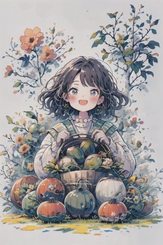 1girl, beautiful face, looking at viewers, smile, gourds, CrclWc, white background, perfect light, pastel,
masterpiece, beautiful details, perfect focus, 8K wallpaper, high resolution, exquisite texture in every detail,pastel, cartoon