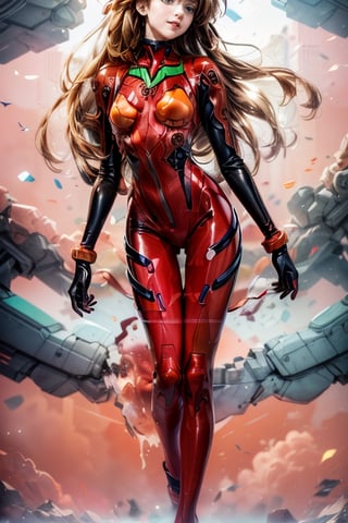 (masterpiece, best quality), lora:souryuu_asuka_langley:1, ,souryuu_asuka_langley, plugsuit, bodysuit, interface headset, red bodysuit, hair between eyes, pilot suit, (best quality, masterpiece, colorful, dynamic angle, highest detailed)(Asuka Langley), upper body photo, fashion photography of cute red long hair girl (Asuka Langley), dressing high detailed Evangelion red suit (high resolution textures), transparent clothes, see-through_clothes, perfect nipples, in dynamic pose, bokeh, (intricate details, hyperdetailed:1.15), detailed, sunlight passing through hair, backlight, colorful art background, (official art, extreme detailed, highest detailed), only face ,sports bra