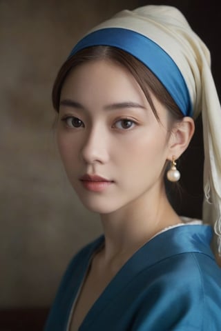 Vermeer, Girl with a Pearl Earring. (Masterpiece, top quality, best quality, official art, beautiful and aesthetic:1.2),(1girl:1.4), extreme detailed,(colorful:1.3),highest detailed, (cute girl, 3year old:1.5), cute eyes, big eyes, (a sullen look:1.2), chibi,Xxmix_Catecat, photorealistic:1.3, best quality, masterpiece,MikieHara