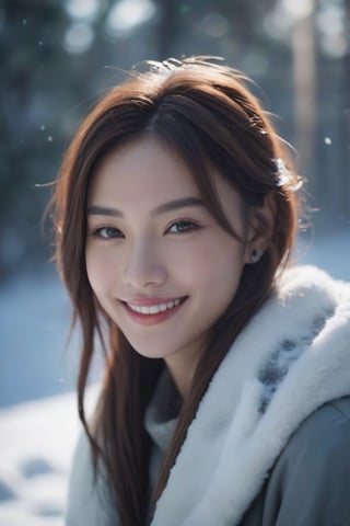 potrait of beautiful girl with beautiful smile, snow and ice portrait, dramatic lighting, cinematic, establishing shot, extremly high detail, photorealistic, cinematic lighting, post processed, concept art, artstation, matte painting,
,photorealistic:1.3, best quality, masterpiece,photo_b00ster,MikieHara