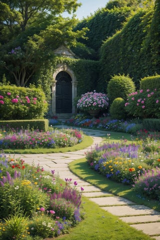 a beautiful flower garden,1