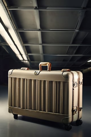 RAW natural photo OF travel suitcase futurist style, hangar context, advertising shooting white background, realistic photography, no friendly, ((full body)), sharp focus, depth of field, shoot, ,side shot, side shot, ultra hd, realistic, vivid colors, highly detailed, perfect composition, 8k artistic photography, photorealistic concept art, soft natural volumetric cinematic perfect light, black background studio, ADVERTISING SHOT
,Juno Temple