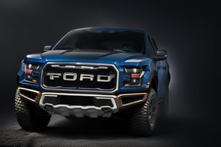3 ford raptor  in a studio,  high detail ford raptor dark blue, natural photography, dramatic light, advertising shooting, 4k, high resolution, realistic photography, sharpen more, truck lights are  turn on, perfect details of the car, aereal shoot, 
,red \(pokemon\)