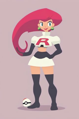 fully body, flat design image of pkjes character from pokemon, holding a pokeball, flat design