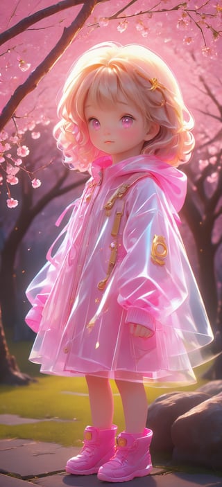 portray, little girl, angle, messy hair, golden eyes, Best quality, high-res, spring, sakura tree, sunrays, color full, pink, flowers, sakura leaf, atmospheric perspective, anamorphic, photographic, octane render, high details, luminescent, full color, photorealistic, 4k, ultra detailed,dynamic angle, high-detailed, ,,noosunnary,Sketch,wgz_style,xray