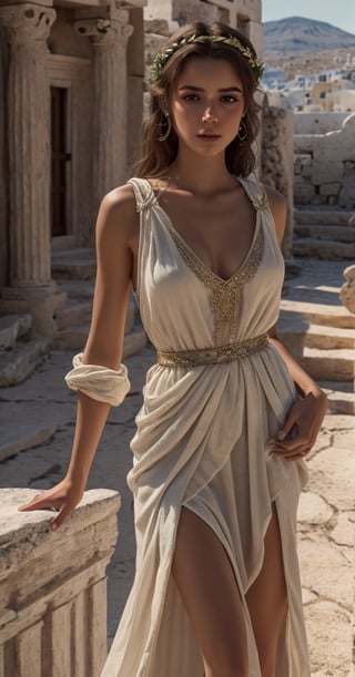 masterpiece, 8k, hq, greek clothes,1 girl,photorealistic