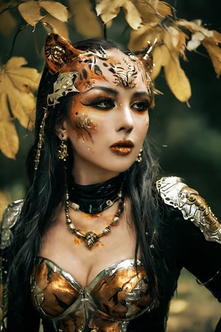 (masterpiece), photograph, (beautiful woman:1.1) wearing [Macedonian|Medieval] warrior suit, fighting stance, in tiger makeup, foliage and lake, epic, fantasy, 🤡, Straps, Sunny, horizon-centered, Energetic, film grain, Fujifilm XT3, L USM, Cold Colors, quantum wavetracing,
,classroom background, fear ambience,horror, 4k, halloween, detailmaster2, DonMn1ghtm4reXL,aw0k halloween makeup