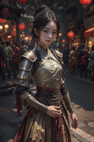 girl wearing ancient china general armor,LinkGirl,FilmGirl,6000,yuhuo,colorful_girl_v2,haruka, realistic