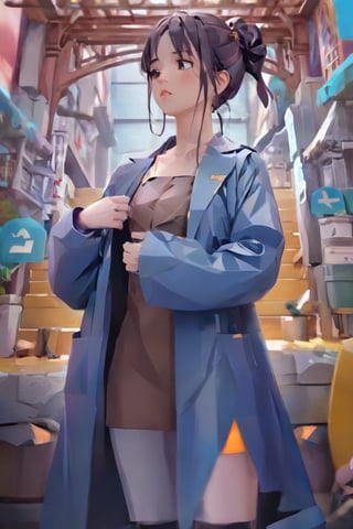( pretty young doctor female), ( stance pose), perfect anatomy, (creative background, intricated background), hyper-detailed, intricated, high_res, (intricated details:1.2),cyberpunk style, ,detailmaster2,photo r3al, ,