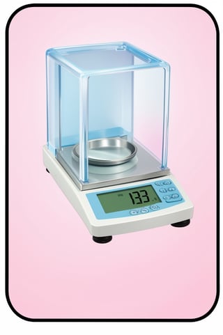 Analytical scale, gradient background color, Loteria M ,1 line drawing