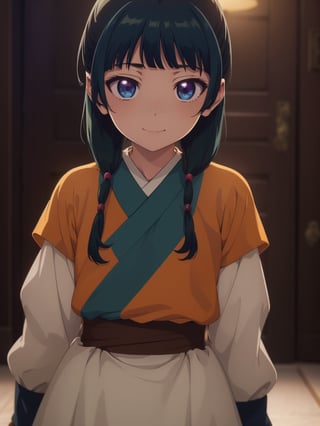 wariza,smile,,maomao,1girl,blunt bangs,green hair,long hair,blue eyes,solo,xiyifu,hanfu,sidelocks,twin braids,hair over shoulder,hair beads,half updo,single hair bun,hair ribbon,blue ribbon,freckles,orange japanese clothes,white sleeves,layered sleeves,short over long sleeves,white skirt,long skirt,brown sash,shoes,, Exquisite visuals, high-definition,masterpiece,best quality,, 18yo,Young female,Beautiful Fingers,Beautiful long legs,Beautiful body,Beautiful Nose,Beautiful character design, perfect eyes, perfect face,expressive eyes, official art,extremely detailed CG unity 8k wallpaper, perfect lighting,Colorful, Bright_Front_face_Lighting,shiny skin, (masterpiece:1.0),(best_quality:1.0), ultra high res,4K,ultra-detailed, photography, 8K, HDR, highres, absurdres:1.2, Kodak portra 400, film grain, blurry background, bokeh:1.2, lens flare, (vibrant_color:1.2), (beautiful_face:1.5),(narrow_waist), NSFW,
