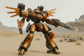 4k, 8k, (((masterpiece))), (((best quality))), (((ultra high res))), dramatic atmosphere, raytracing, subsurface scattering, gritty sand worn textures on armor, full body cinematic shot photo of a zaku mech aiming and shooting a sci-fi flame thrower and holding a glowing blade jet pack thrusters ignited about to take flight over a mech base and arch in moab utah, mech wrecks on fire scattered around smoking, insanely detailed mech head, insanely detailed head helmet, 4k fire, cinematic fire , mech shooting flamethrower, stream of flame, 4 leg mech companion with cannon, mech base in canyon lands moab utah in background, glowing mono eye, firing gun, agressive stance, random pose, vegetation, weapons, aiming rifle, weapon in hand, circular translucent energy shield in off hand, jet boosters ignited, heat blur on jetpack, bulky smooth jetpack, large thrusters on jetpack, anatomically correct hands, matte black glowing orange trim, bulky weathered space marine armor, 4k bioluminescent eyes, sci fi daggers on body, realistic armor texture, bulky full body armor panels, hi-tech equipment, kintsugi gengji from overwatch armor and sword, shaved head hairstyle, subsurface scattering, perfect_teeth, cyberpunk bow and quiver on back, loose wires, cyberpunk 2077 energy katana, glowing boar spear, mecha weapons in hand, energy blade, jetpack, cyberpunk exosuit, 4 thrusters, detailed panel lining, mechanical, high quality, volumetric, beautiful, dslr, 8k, 4k, ultrarealistic, realistic face, insanely detailed face, natural skin, textured skin, Movie Still, mecha, vengeful amber eyes, eyes tiny glow,elven_ears, Read description,armored core,oni style,6000, mecha, zj