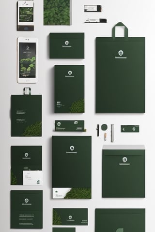 Epic Branding, dark green, black,photorealistic