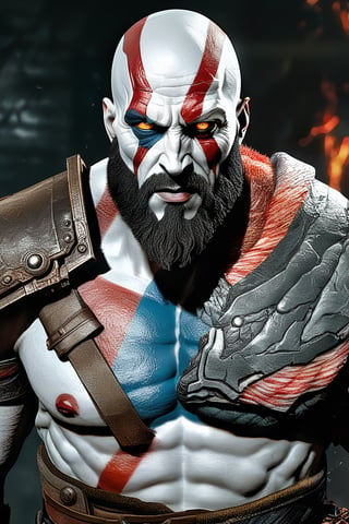 Kratos from God of War (2018) as a cyborg :: Cyberpunk Adam Smasher, volumetric fog, perfect composition, insanely detailed, 4k, HDR
Negative prompt: painting, drawing, illustration, glitch, deformed, mutated, cross-eyed, ugly, disfigured,
Negative prompt: (worst quality, low quality, 3d, 2d), open mouth, tooth,ugly face, old face,
