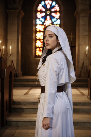anngela white wearing a nun's costume inside a church,angelawhite,Game of Thrones,FFIXBG