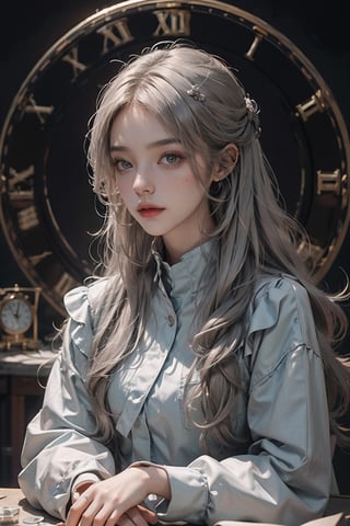 beautiful 1woman,one woman,beautiful,silver long hair color
experimenting with time
laboratory,experiment,time,clock,