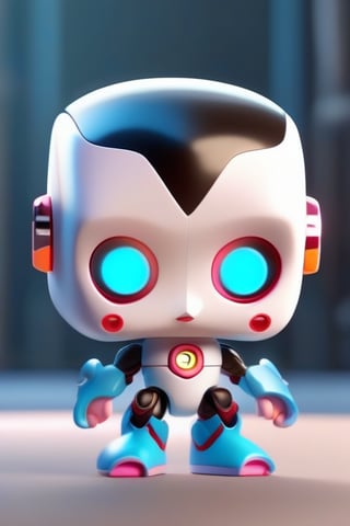 tiny cute Cyborg in justice league toy, standing character, soft smooth lighting, soft pastel colors, skottie young, 3d blender render, polycount, modular constructivism, pop surrealism, physically based rendering, square image, 