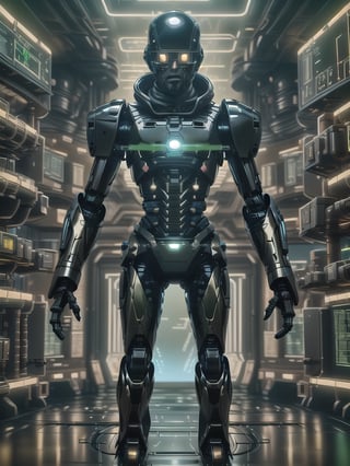 A scientist is standing and talking with a robot in a laboratory. laboratory atmosphere Equipped with technological equipment, real photos, high definition 24K,hackedtech,l4tex4rmor