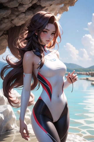 Hair Color Matched Swimsuit, Sweating, Beach, White Skin, Brown Hair, Tight Suit, O-Ring Leggings, Nudity, Mikana_yamamoto, Yaohu, BOTHER, Fate/Stay Fund, Perfect Eyes, edgSDress, Day, Pamukkale , cave, eufemia li britannia, naked