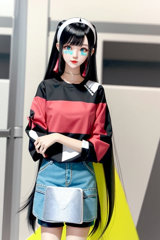 inboxDollPlaySetQuiron style,SMMars,LaraWaifu,colorful_girl_v2 ,very long hair, parted bangs