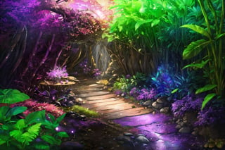 (Masterpiece), (highres), 8k, (ultra-detailed), fae realm, golden hour, fairytale, The glass cup stands before you, its transparency revealing a miniature realm within. As you peer inside, a breathtaking scene unfolds. The enchanted forest bursts with vivid colors, painting a mesmerizing tapestry of greens, blues, and purples. Every leaf and blade of grass glistens with life, beckoning you to explore further, hyperrealistic, (deep depth of field:1.3), sharp focus, perfect, fantastic lighting and composition,LODBG,madgod