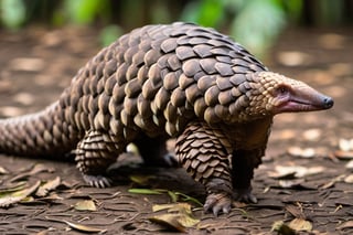 pangolin, On the ground of the tropical rainforest