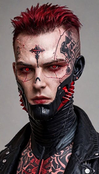 1man,High tech cybernetic vampire, detail, high detail, vampire with bloody crimson dagger,((briar pattern tattoo on forehead:1.4)), jet black armor, red spikes, red blood, crimson blood, 2077, cyberpunk, zavy-cbrpnk, faceplate