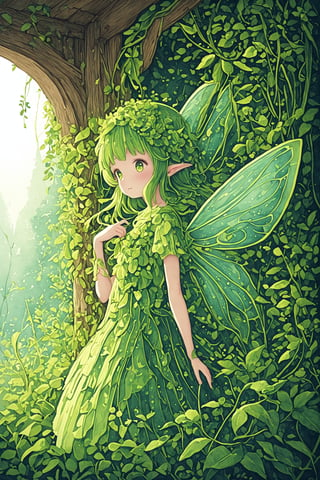 ultra Realistic,Extreme detailed,
beautiful fairy,In a quaint workshop adorned with enchanting flora, a skilled fairy tailor meticulously crafts fantastical garments,H effect,Wonder of Beauty,emo,extremely detailed,watercolor \(medium\)