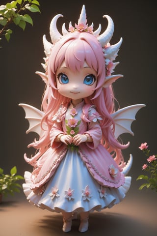 ultra Realistic,Extreme detailed,
kawaii beautiful Dragon fairy girl,pink long hair,cute Blue Eyes,
In a quaint workshop, adorned with enchanting flora, a skilled fairy tailor meticulously crafts fantastical garments,ani_booster