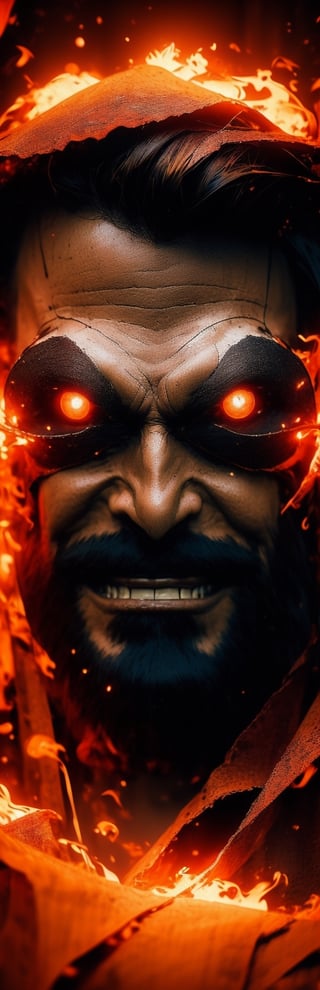 ((1man)), ((solo))(((masterpiece, high quality, hyper-realistic photo, close up photography))), 1-EYEPATCH Gangster santa clause,  evil smile, cigarette smokes, (((shiny red eyes))), strong jawline, ((thick white beard)), ultra detailed photography, award winning photography, studio photo, fisheye lens, vibrant color, dark atmosphere,Portrait, Movie Still, more detail XL detailed eyes, smile into viewer,midjourney