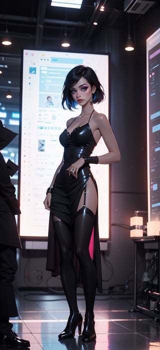 By Yves Di, a beautiful androgynous, satin slip dress, beautiful face, beautiful legs, light dark eyes, very happy face, full body, colorful colors, detailed background, Gotham, Batman, anne hathaway vibe, smooth criminal style, night time, penthouse ,high quality, 8K Ultra HD, 3D effect, A digital illustration of anime style, soft anime tones, Atmosphere like Gotham Animation, luminism, three dimensional effect, luminism, 3d render, octane render, Isometric, awesome full color, delicate and anime character expressions

