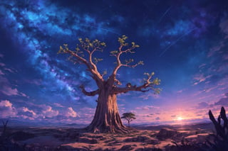 oldest Baobab. Of Madagascar, Grandmother Baobab,breakdomain,starryscene