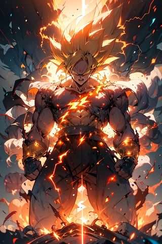 (Anime_Fantasy:1.5), (Vivid_Colors:1.4), (High_Detail:1.4), BREAK, (Full_body_Goku:1.5), SAIYA,super Saiyan,  (Super_Saiyan:1.6), (Golden_hair:1.4), (Aura_surrounding_body:1.3), (barefoot:1.3), (Eyes_brilliant_and_crackling_with_energy:1.5), (Intense_angry_expression:1.4), (Veins_on_forehead:1.3), r1ge (yellow theme:1.2)((Open_mouth_screaming:1.4), (Muscular_form:1.3), (Raging_scream:1.4), (Tensed_muscles:1.3), (Clenched_fists:1.3), (Dynamic_pose:1.3), (Battle_torn_clothing:1.2), (generate_(big_ huge_immense:1.5)_(Bright_crackling_glowing:1.5)_(spheric_energy_in_hands:1.5), (Charged_energy:1.4), (Lightning_arcing:1.4), BREAK, Futuristic_cityscape, Destruction_in_background, (Blazing_skies:1.3), (Electric_sparks:1.5), (Surrounding_lightning_strikes:1.4), BREAK, (Lighting_effects:1.5), (Reflective_surfaces:1.2), (Shadow_contrast:1.2), (Energy_emission:1.4), (Radiating_glow:1.3), (Intense_backlighting:1.2), (Glowing_rim_light:1.3), BREAK, Rule_of_thirds, BREAK, (Professional_3D_rendering:1.4), CG_unity, (HighDynamicRange:1.3), (HighResolution:1.4), (1440p_Wallpaper:1.5), lora:real_skin:1, lora:epi_noiseoffset2:1, lora:LowRA:0.25, lora:Supersaiyan:1.4,  style-swirlmagic,  lora:r1ge - AnimeRage:0.5
,r1ge