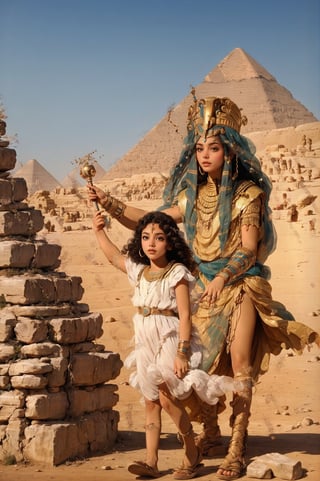 Merit,  beautiful little girl, 6years old,egyption  in film since ( in Egypt there was a spirited girl  named merit she heird stories about  encient magical 