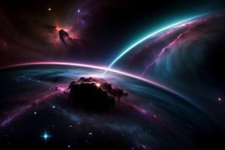 wallpaper, ((aesthetic)), fantasy, outer_space, universe, amazing, Nebula in deep space with stars