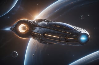 4k,intricate detail,wallpaper,colorful Light,(masterpiece),absurdres,
"in the style of  concord , Create a detailed and realistic depiction of a space lightspeed, starship, focusing on its iconic wave motion gun, sleek hull design, and the cosmic backdrop, capturing the essence of its interstellar voyage,
,Renaissance Sci-Fi Fantasy,High Renaissance,Sci-Fi,Starship