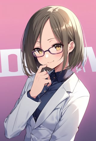 best quality, masterpiece, ultra high res, 
1girl, (suit:1.3), brown_eyes, black_hair, straight hair, lips, (forehead:1.3), cute, medium breasts, , petite, , glasses,                   
, closed mouth, convergent strabismus, bashful, shy, blushing, smile

BREAK
morning, Cheerfully greeting everyone, colourful background, Model shooting style

BREAK
(nanase_aoi:1.5)