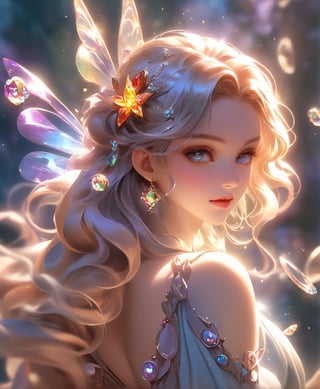(beautiful fairy portrait), (iridescent wings) (masterpiece, with cupcakes best quality, ultra-detailed, best shadow), (detailed background, high fantasy), (beautiful detailed face), high contrast, (best illumination, an extremely delicate and beautiful), (fantasy dress), ((cinematic light)), colorful, hyper detail, dramatic light, intricate details, (blowing hair, sharp face, amber eyes, hair between eyes, dynamic angle), blood splatter, swirling light around the character, depth of field, light particles,(broken glass),magic circle, (full body), Spirit fantasy Pendant, Beautiful Eyes,niji-5
