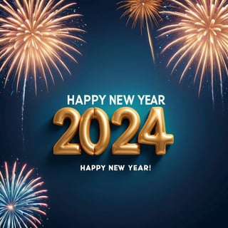image displaying "Happy New Year 2024" Text