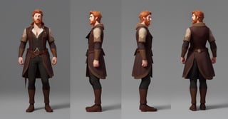 (ultra best high quality):1.3, multiple views:1.2, head and full body short of a magic ginger male bard with realistic long ginger sideburns and facial hair with intricate bard fluffy male clothes, ((full height):1.2), sharp character multi-focus, ultra detailed, high res, absurdres, very well drawn face, (perfect symmetry, flawless anatomy):1.3, multiple angles, realistic turning around posing,  very well drawn scene, very well drawn human body, matte, colorful, ,charturnbetalora