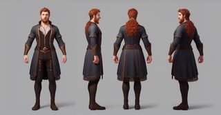 (ultra best high quality):1.3, multiple views:1.2, head and full body short of a magic ginger male bard with realistic long ginger sideburns and facial hair with intricate bard fluffy male clothes, ((full height):1.2), sharp character multi-focus, ultra detailed, high res, absurdres, very well drawn face, (perfect symmetry, flawless anatomy):1.3, multiple angles, realistic turning around posing,  very well drawn scene, very well drawn human body, matte, colorful, ,charturnbetalora