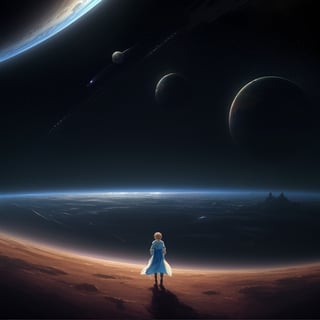 a beautiful painting about of the story follows a young prince who visits various planets in space, including earth, and addresses themes of loneliness, friendship, love, and loss, 8 k resolution, hdr, highly detailed