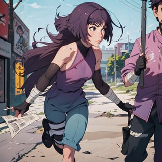 (best quality), (highly detailed), masterpiece, (official art),elbow gloves, bandages, short pants,  sky, (intricately detailed, hyperdetailed), blurry background,depth of field, best quality, masterpiece, intricate details, tonemapping, sharp focus, hyper detailed, trending on Artstation,1 girl, high res, official art,
Animated cartoon style, 1 girl,an empty city scene as background(bokeh 1.0).silent,(( no human being)), The city scene is a bleak scene after the apocalypse.camera shot of a pair of black booted feet continuing to walk with papers, newspapers and dust flying on the ground around the feet(( close up focus on legs))