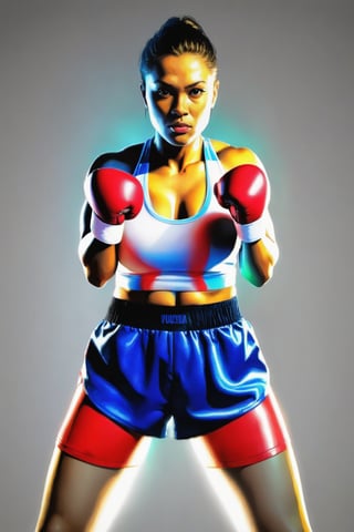 Strong woman boxers,photorealistic,studio light