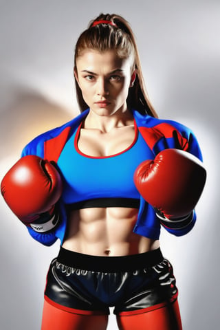 Strong woman boxers,photorealistic,studio light