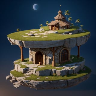 "island inside of a treasure, 3d render, unreal engine, ultradetailed, trending on artstation, devianart, cgsociety, concept art"
