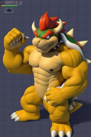 Bowser,Muscle,Pixelart,