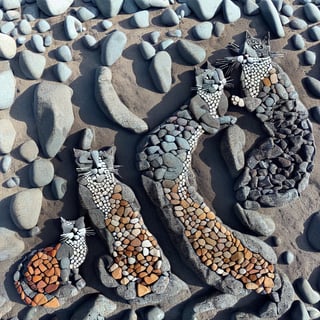rock_2_img, rock image, rock art, rock, stone cat made out of rocks ,High detail,bg_imgs